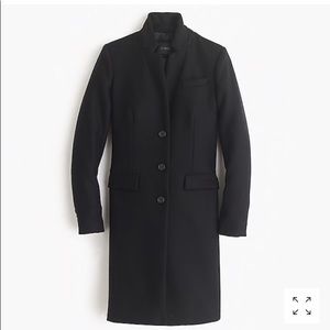 J. Crew Black Regent Coat. New condition!